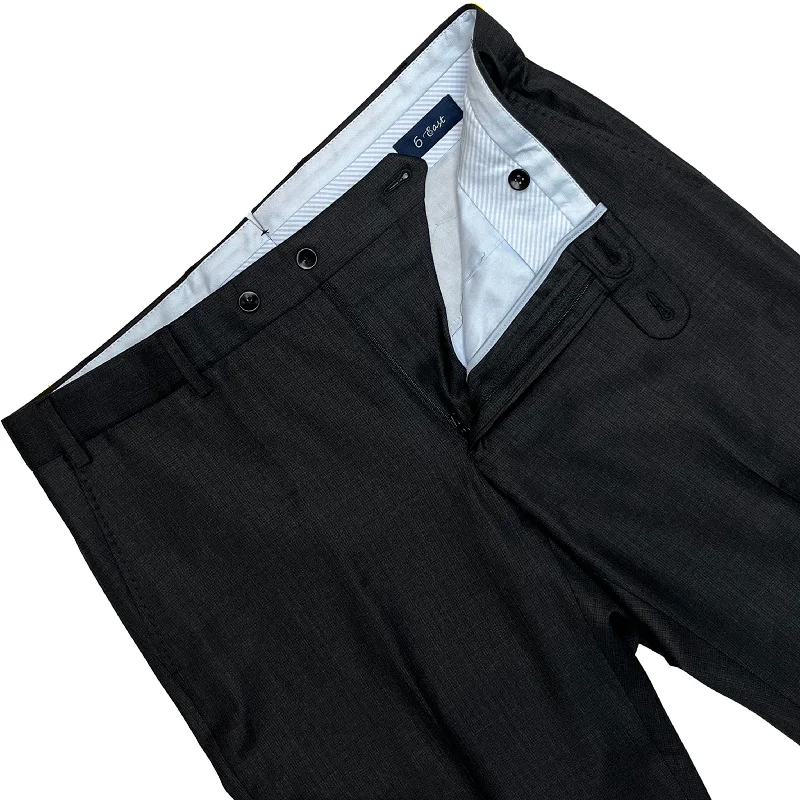 Charcoal Micro Neat Dress Pant - Houston Fit | Ballin Relaxed High-Waist Trousers