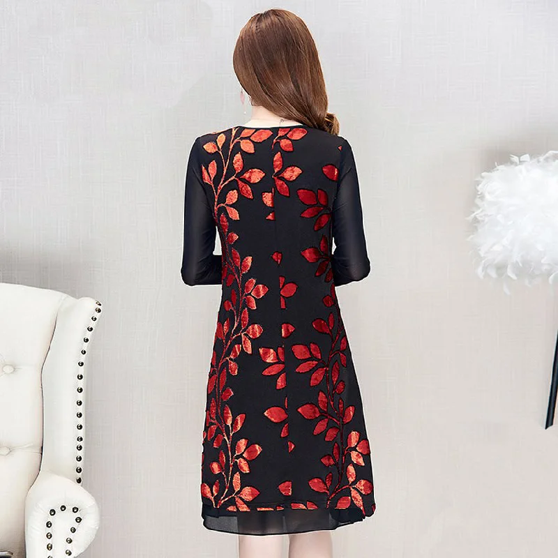 TWO PEARS-Shift Party Dress Tunics Luxurious premium