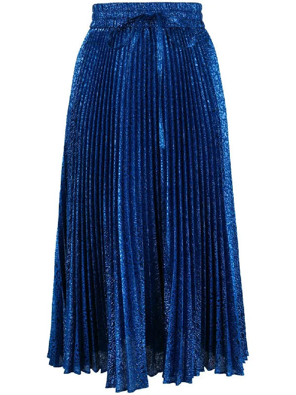 pleated lurex skirt wool skirt warm