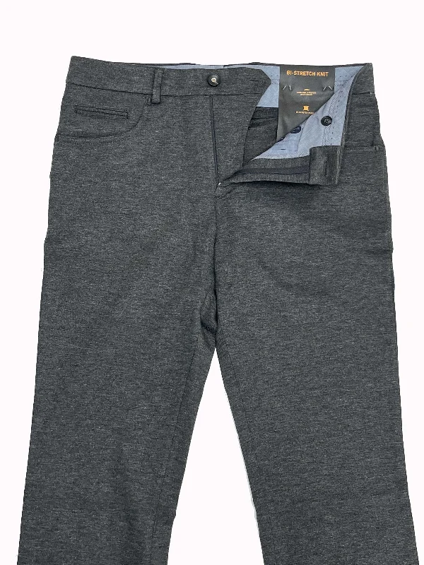 Dark Grey Stretch Knit Pant - Connor Fit | Ballin Stylish Slim Trousers