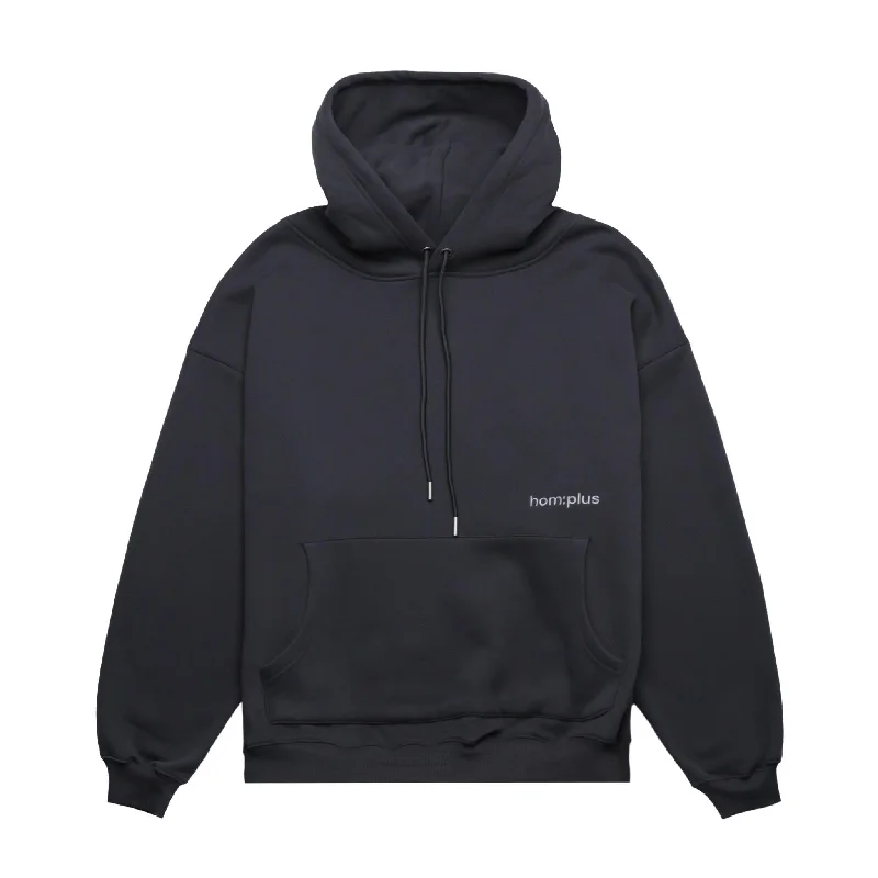 HOMME+ HOM:plus Hoodie Charcoal Hoodie with Belted Waist Structured Tailored