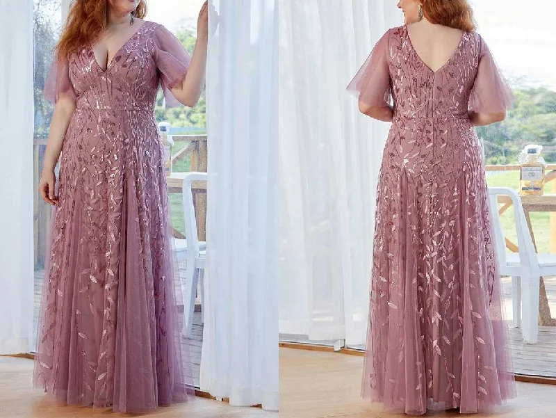Pastel Pink Shimmery Long Mother of The Groom Dresses with Loose Sleeves Tunics Trendy modern