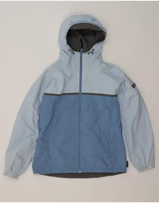 COLUMBIA Womens Hooded Rain Jacket UK 14 Medium Blue Colourblock Nylon Satin Jacket Silk Jacket Chiffon Jacket COLUMBIA Womens Hooded Rain Jacket UK 14 Medium Blue Colourblock Nylon Satin Jacket Silk Jacket Chiffon Jacket