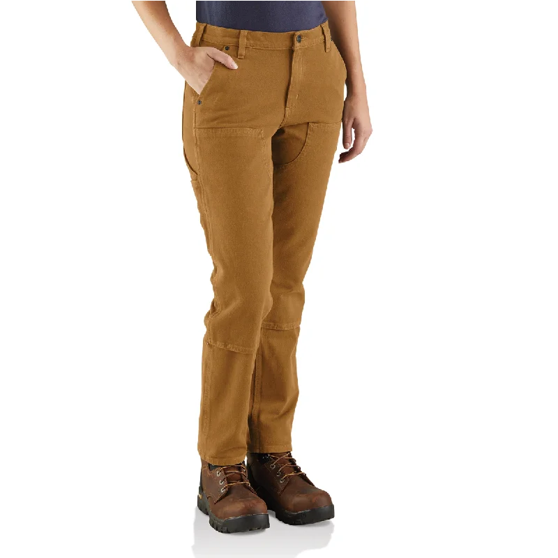 Carhartt Womens STRAIGHT FIT TWILL Double front Pant Classic Pleated Pants