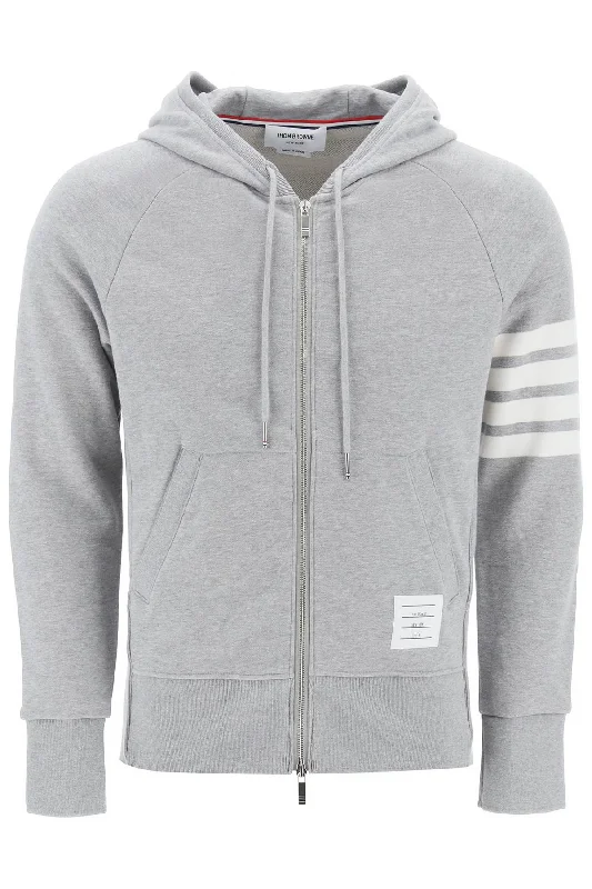 4-bar Zip-up Hoodie Hoodie with Snap Buttons Easy Quick