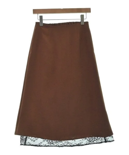 Unaca Knee length skirts silk skirt lustrous