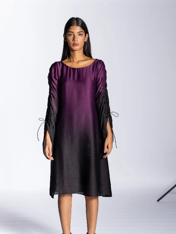 Purple Drawstring Dress Tunics Luxurious high-end