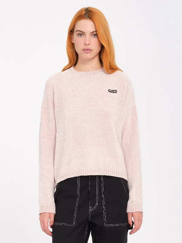 Bubble Tease Sweater - Mushroom Sequined Glittery Shiny