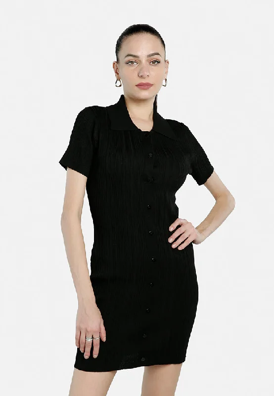 Collared Bodycon Sweater Dress Rayon Fabric Velvet Fabric Corduroy Fabric