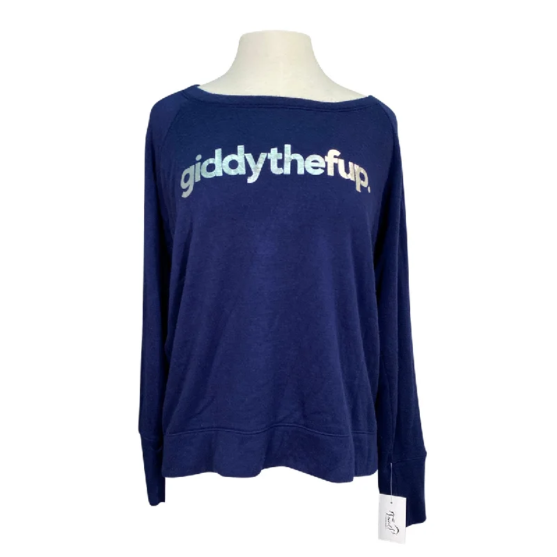 Bad Horse 'giddythefup' Sweater in Navy/Silver - Women's Medium Knit Fabric Woven Fabric Fleece Fabric Bad Horse 'giddythefup' Sweater in Navy/Silver - Women's Medium Knit Fabric Woven Fabric Fleece Fabric