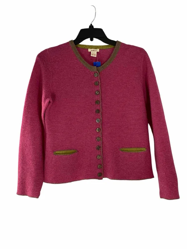 Sundance Size L Pink Green 100% Merino Wool Sweater Long Sweater Short Sweater Cropped Sweater