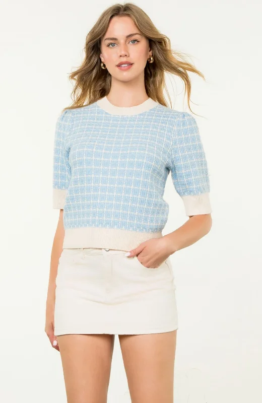 Puff Sleeve Sweater Zippered Front Buttoned Front Snap Front