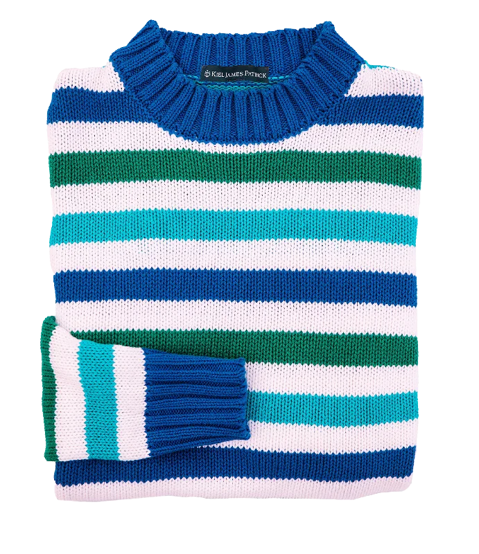 The Ocean Lagoon Striped Sweater Ribbed Striped Patterned
