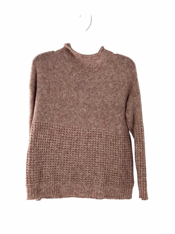 American Eagle Size M Pink Sweater Chenille Brocade Lace