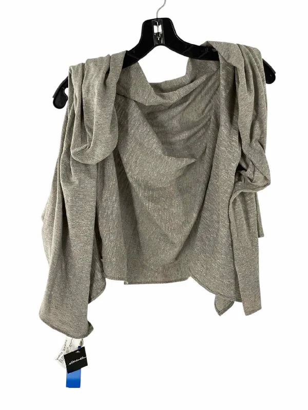 Eddie Bauer Size OS Grey Sweater Hooded Sweater Collared Sweater Shawl Collar