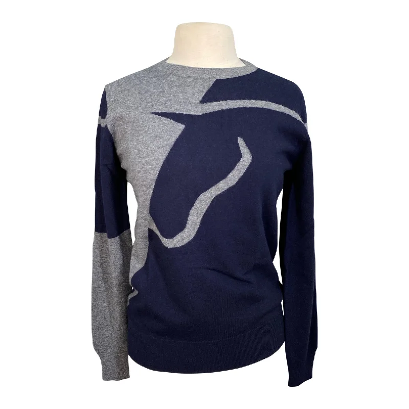 Vestrum 'San Cassiano' Round Neck Sweater in Navy - Women's Large Houndstooth Herringbone Solid Vestrum 'San Cassiano' Round Neck Sweater in Navy - Women's Large Houndstooth Herringbone Solid