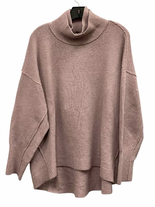 Free People Size S Lavender Sweater Seamless Knitted Crochet