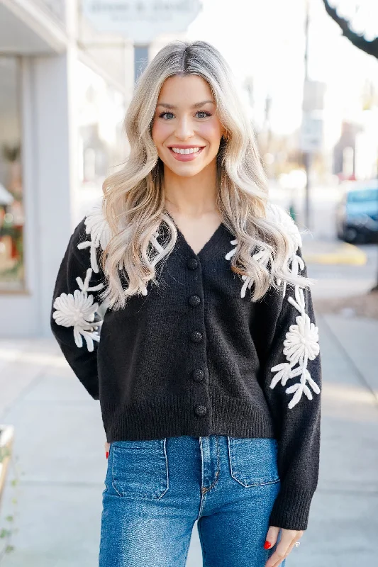 Ellie Floral Embroidered Sweater Chenille Brocade Lace