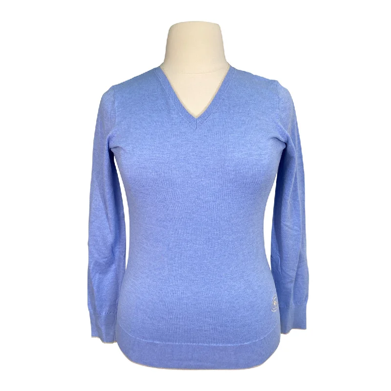Essex Classics 'Trey' V-Neck Sweater in Sky Blue - Women's Large Mesh Fabric Canvas Fabric Denim Fabric Essex Classics 'Trey' V-Neck Sweater in Sky Blue - Women's Large Mesh Fabric Canvas Fabric Denim Fabric