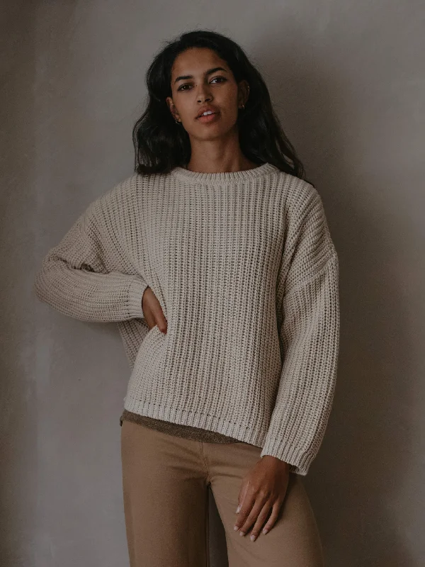 The Chunky Sweater - Women's Hooded Caped Shawl Collar