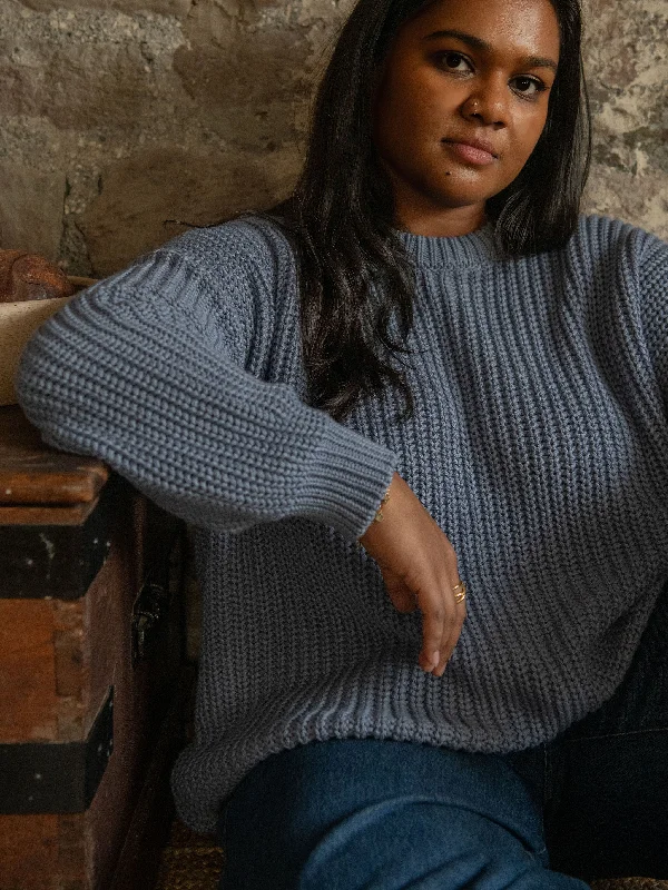 The Chunky Knit Sweater - Women's Lace Blend Ribbed Blend Corduroy Blend