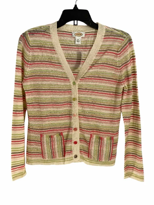 Talbots Size 8 Multi-Color Striped Sweater Ribbed Striped Patterned