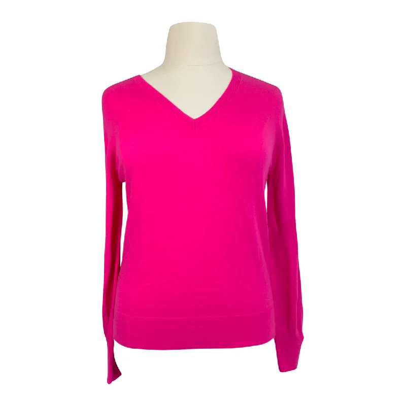 Hannah Childs 'Angelina' V-Neck Sweater in Starlight - Women's Large Tailored Straight A-Line Hannah Childs 'Angelina' V-Neck Sweater in Starlight - Women's Large Tailored Straight A-Line