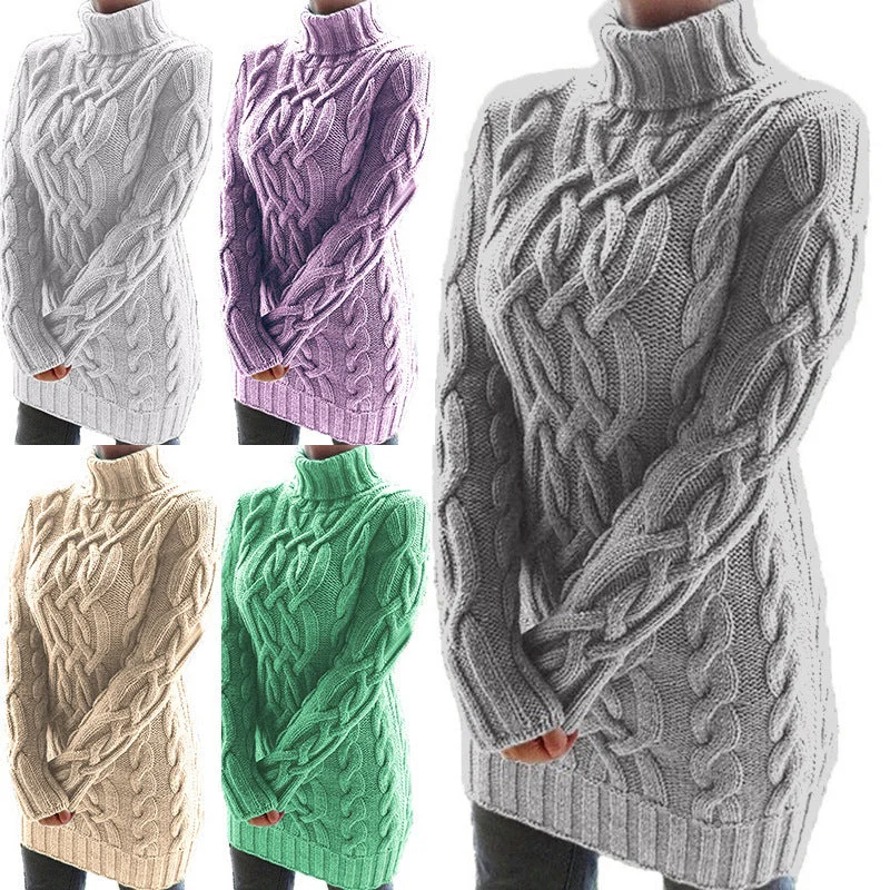 Women's Sweater Dress Autumn Winter Thick Double Lapels Long Sweater Long Sweater Short Sweater Cropped Sweater Women's Sweater Dress Autumn Winter Thick Double Lapels Long Sweater Long Sweater Short Sweater Cropped Sweater