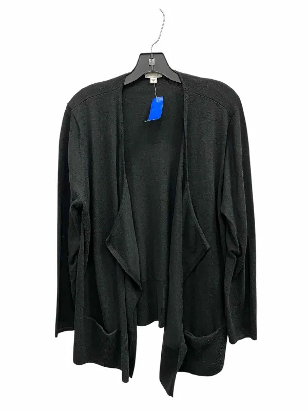 J Jill Size L Black Sweater Soft Cozy Warm