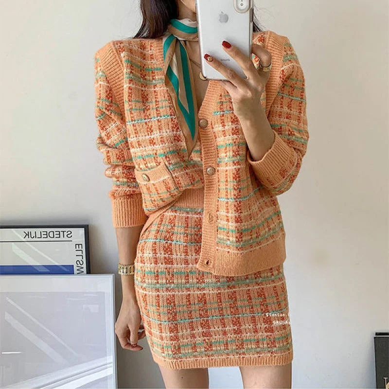 Autumn Winter Women Set Sweater Fashion Loose Fitted Loose Oversized
