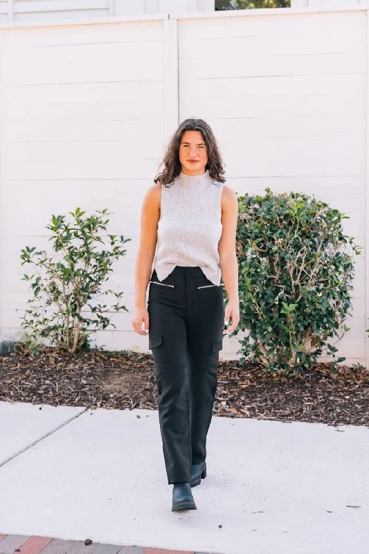 Power Moves Sweater Tank Cable Knit Ribbed Knit Lace Knit