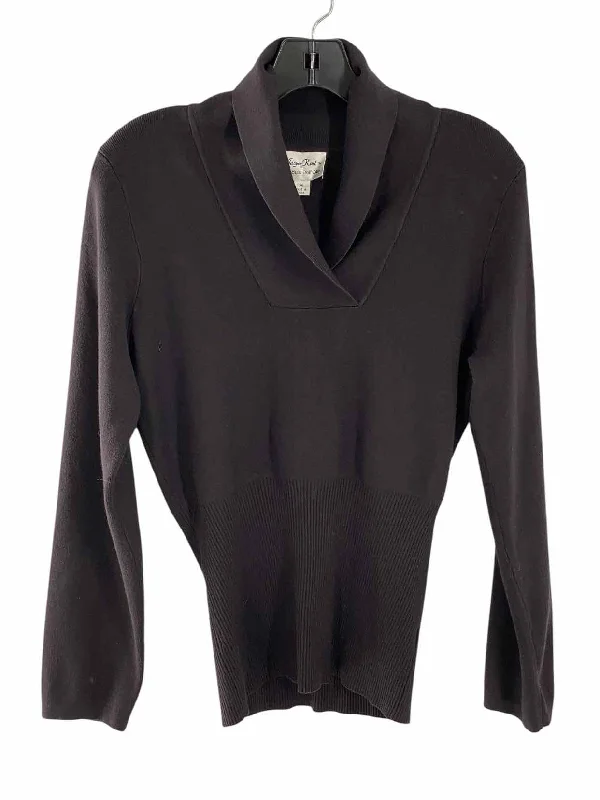 Whisper Knit Size M Black Sweater Polka Dot Checkered Tartan