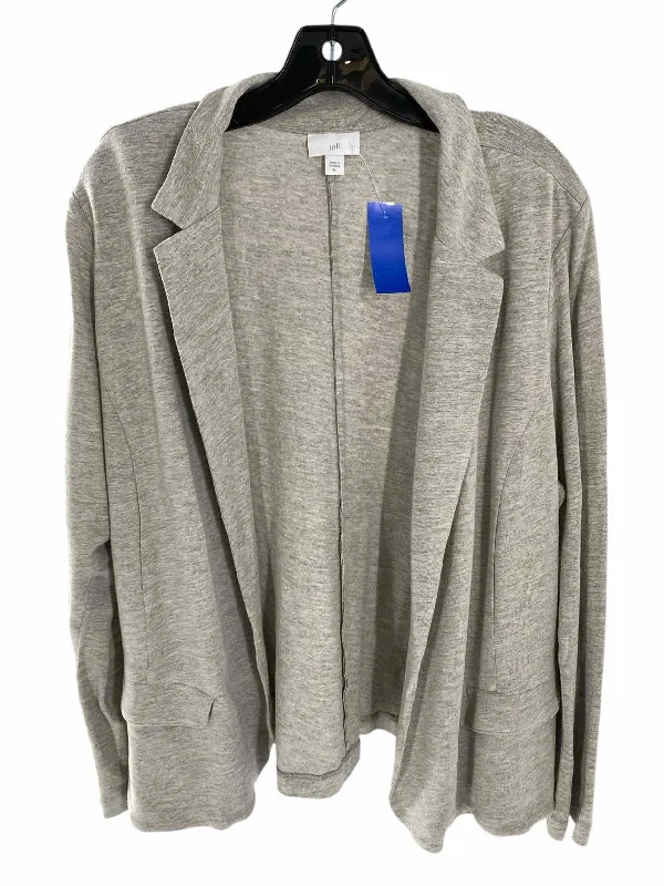 J Jill Size XL Grey Sweater Knit Fabric Woven Fabric Fleece Fabric