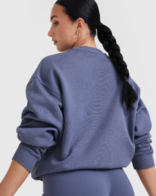 All Day Lightweight Oversized Sweatshirt | Slate Blue