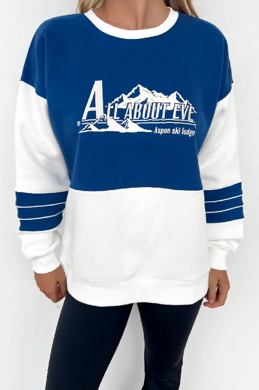 Aspen Athletic Oversized Crew Vintage White