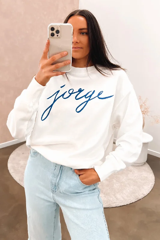 Jorge Script Crew Vintage White