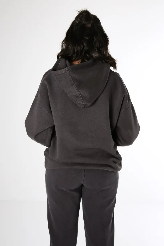 Luxe Lounge Hoody Washed Black