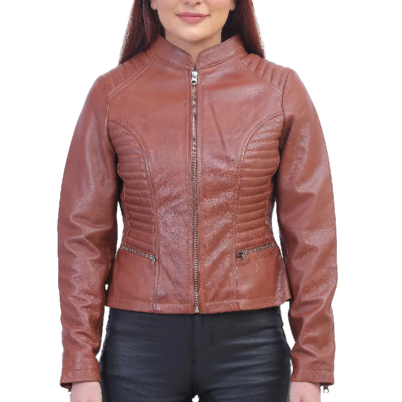 Rachel Womens Brown Padded Jacket