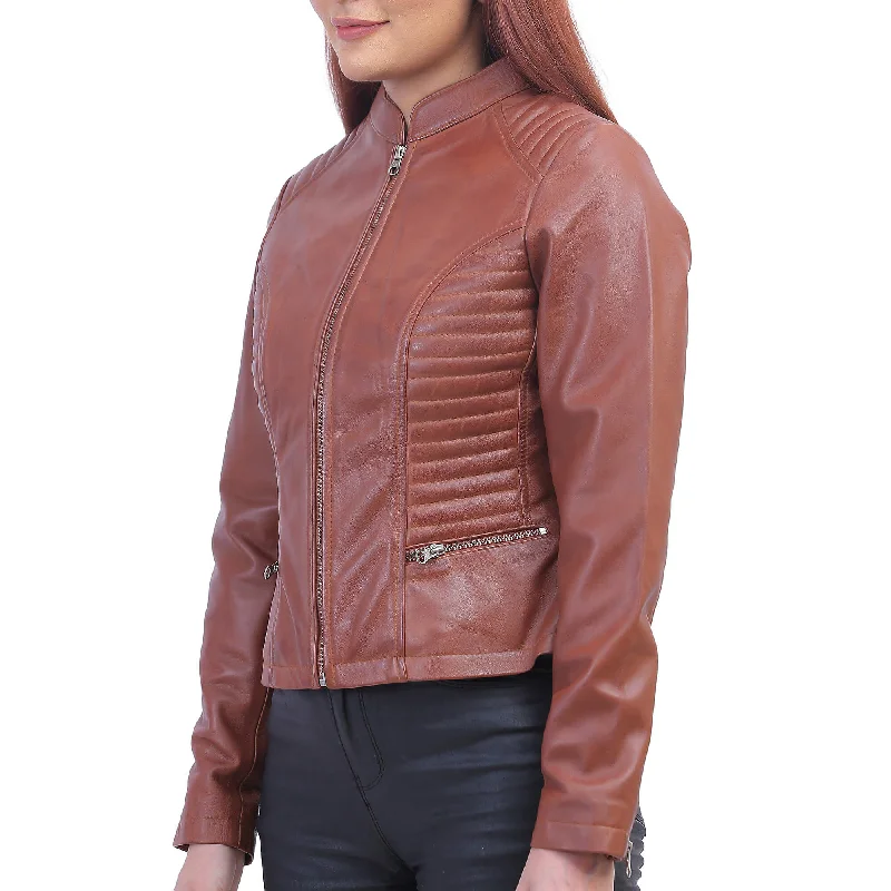 Rachel Womens Brown Padded Jacket