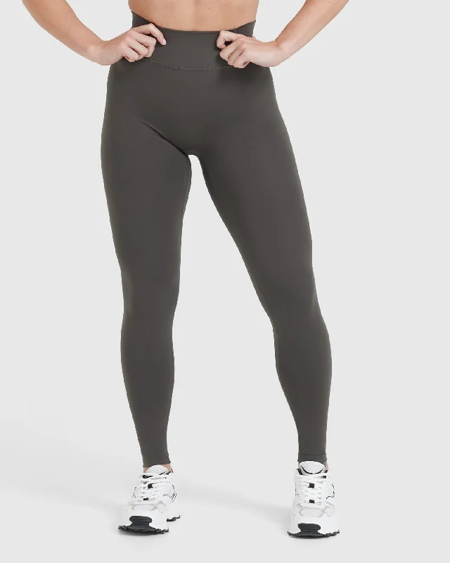 Timeless High Waisted Leggings | Deep Taupe