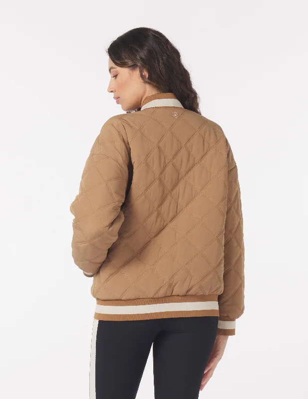 Varsity Jacket: Almond/Oatmilk