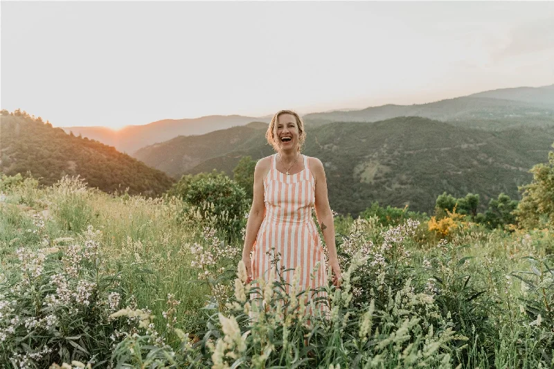 Juniper Dress in Pink Stripe