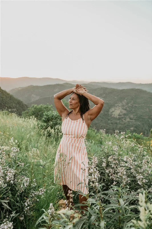 Juniper Dress in Pink Stripe