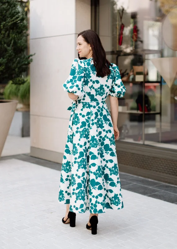 Diane Wrap Dress Emerald Le Jardin