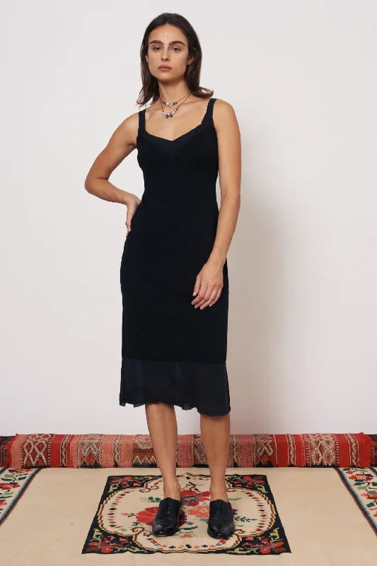 Black Yoruba Midi Dress