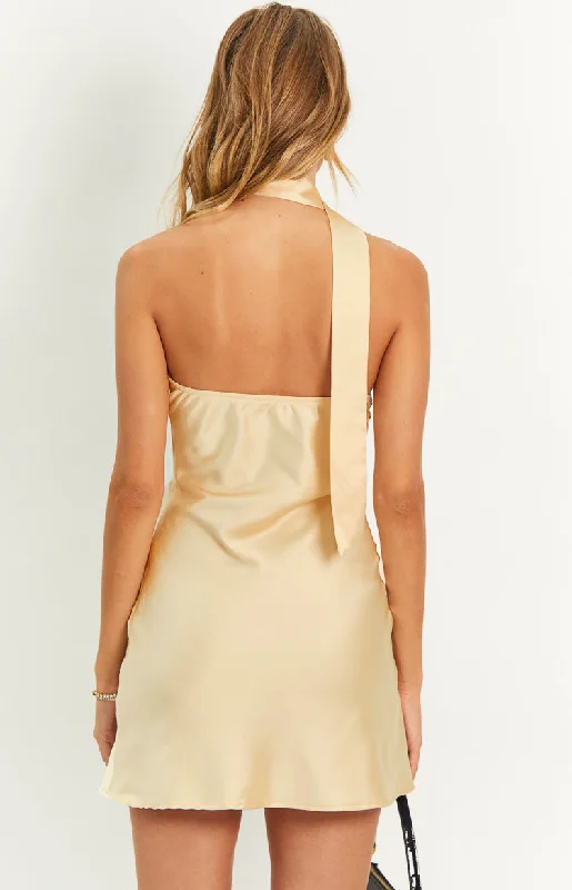 Gemmy Champagne Mini Party Dress