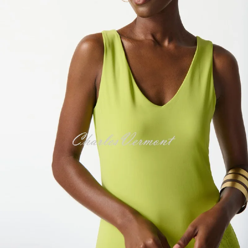 Joseph Ribkoff Asymmetric Sleeveless Dress - Style 242110 (Keylime)