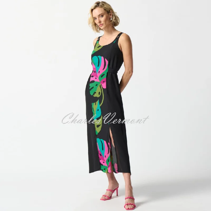 Joseph Ribkoff Tropical Leaf Print Dress - Style 242163