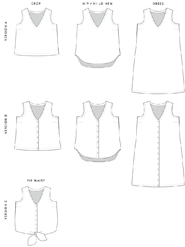 PDF Pattern - Hana Tank + Dress | Pattern Scout