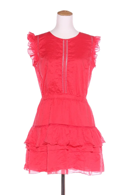 SCOTCH & SODA - Coral ruffle + frill sleeve dress! 12-14